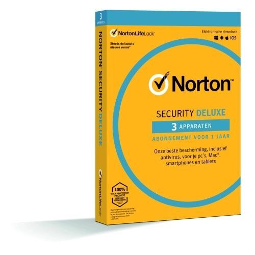 Norton Security Deluxe | 3 Devices | 1 Year 3 Licentie(s) 1 jaar